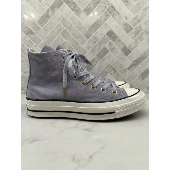 Converse Chuck Taylor All Star Move High Top Sneakers Womens Size 7 Purple Suede - Picture 2 of 8